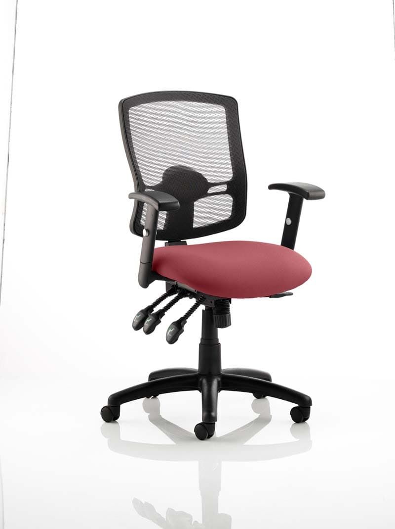 Office furniture portland-iii-operator-chair Dynamic  Bespoke Tabasco Orange  With Height Adjustable Arms 