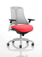 Office furniture flex-task-operator-chair-white-frame Dynamic  Bespoke Tansy Purple Colour Black 