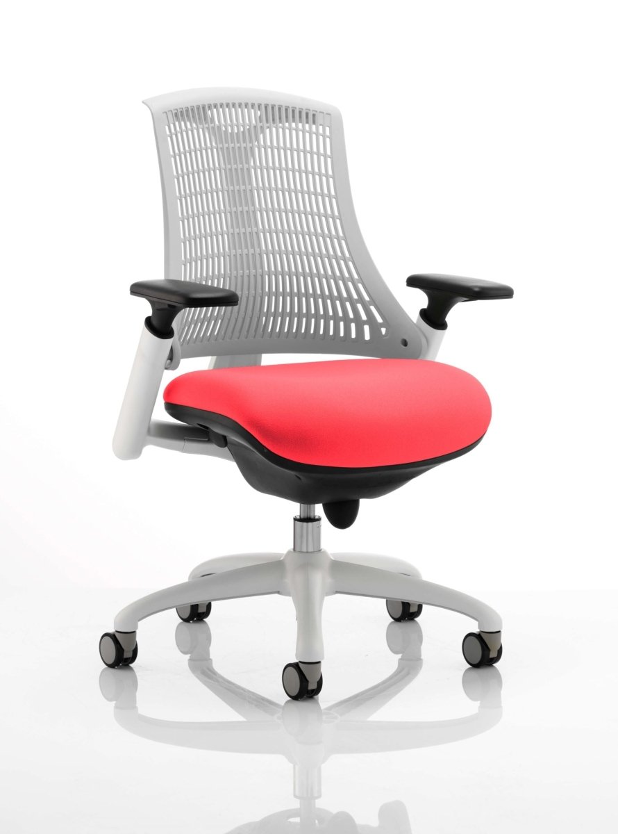Office furniture flex-task-operator-chair-white-frame Dynamic  Bespoke Tansy Purple Colour Black 