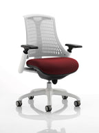 Office furniture flex-task-operator-chair-white-frame Dynamic  Bespoke Stevia Blue Colour Black 