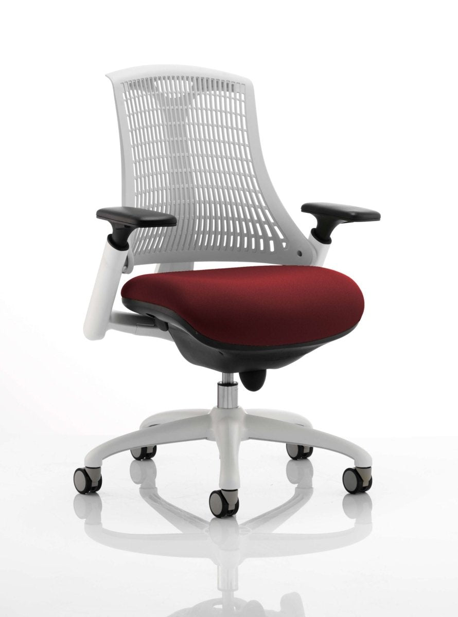 Office furniture flex-task-operator-chair-white-frame Dynamic  Bespoke Stevia Blue Colour Black 