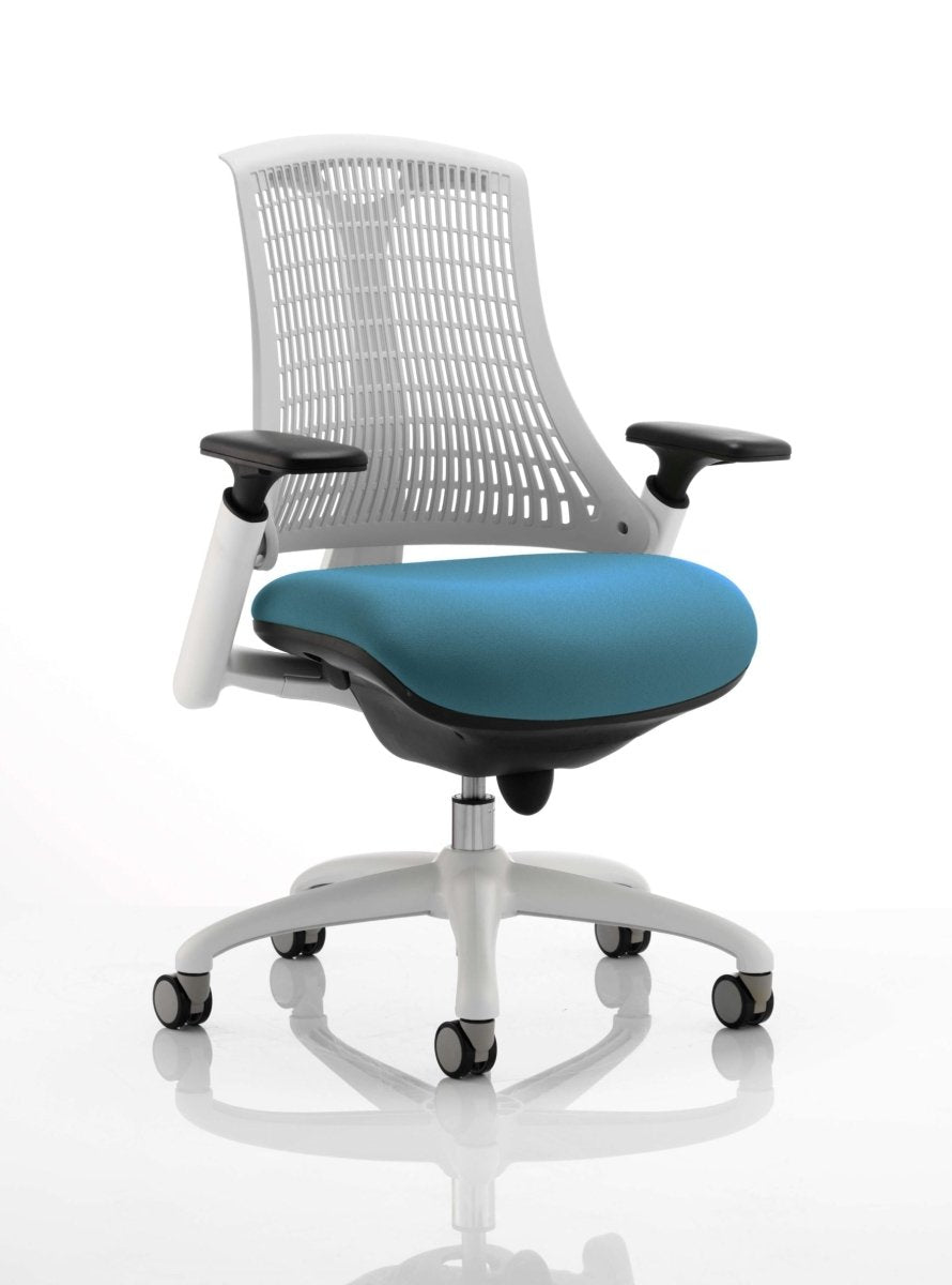 Office furniture flex-task-operator-chair-white-frame Dynamic  Bespoke Bergamot Cherry Colour Black 