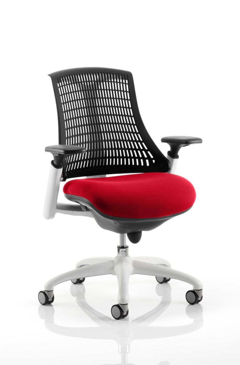 Office furniture flex-task-operator-chair-white-frame Dynamic  Bespoke Tansy Purple Colour White 