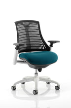 Office furniture flex-task-operator-chair-white-frame Dynamic  Bespoke Tabasco Orange Colour White 