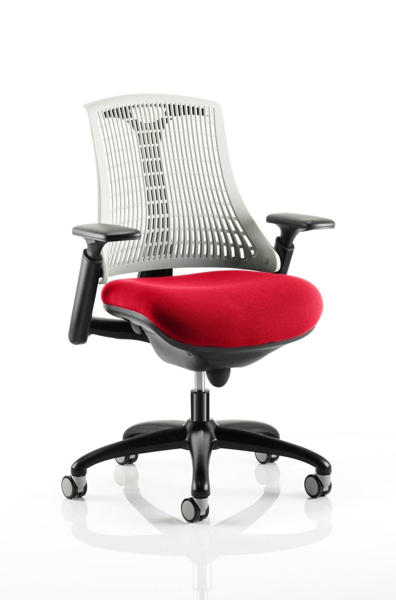 Office furniture flex-task-operator-chair-black-frame Dynamic  Black Colour White 