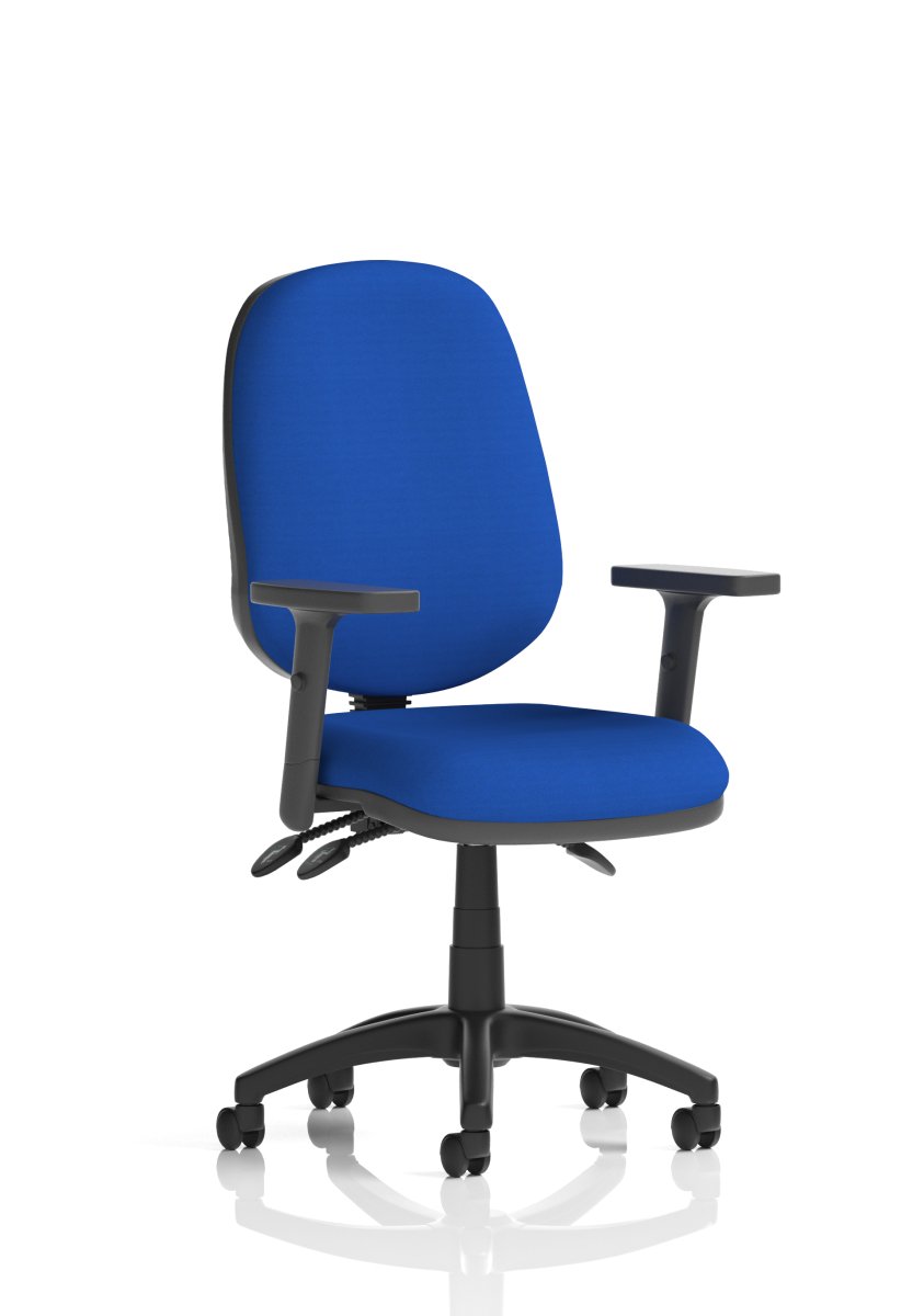 eclipse-plus-iii-operator-chair Dynamic  Bespoke Stevia Blue  Matching Bespoke Colour With Height Adjustable Arms