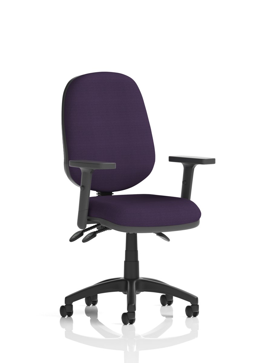 Office furniture eclipse-plus-iii-operator-chair Dynamic  Bespoke Stevia Blue  Black With Height Adjustable Arms