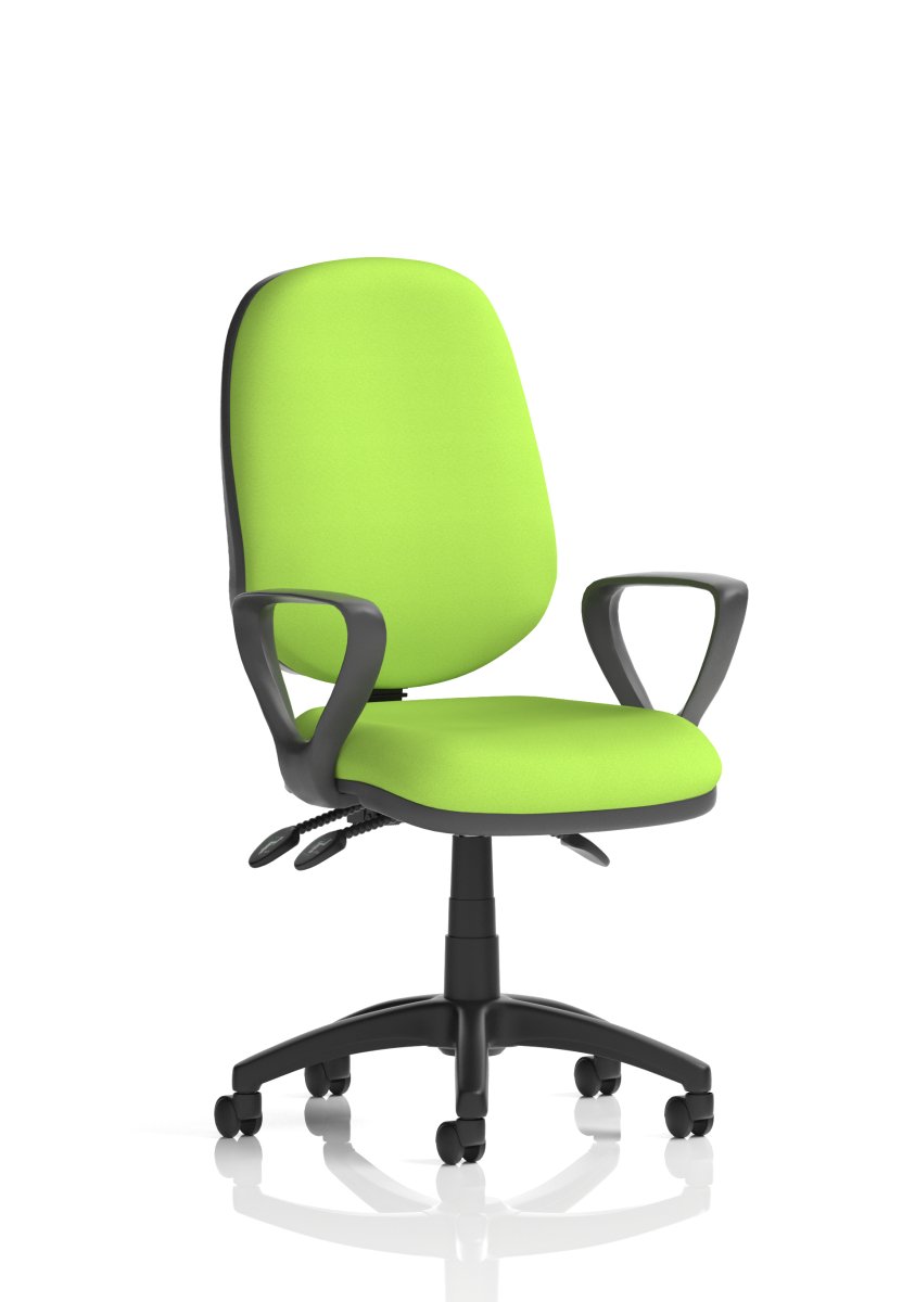 Office furniture eclipse-plus-iii-operator-chair Dynamic  Bespoke Tabasco Orange  Black With Height Adjustable Arms