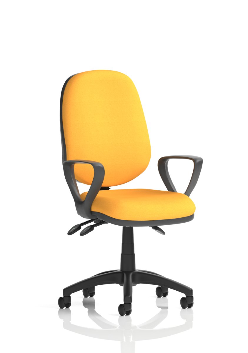 Office furniture eclipse-plus-iii-operator-chair Dynamic  Bespoke Tabasco Orange  Black With Loop Arms