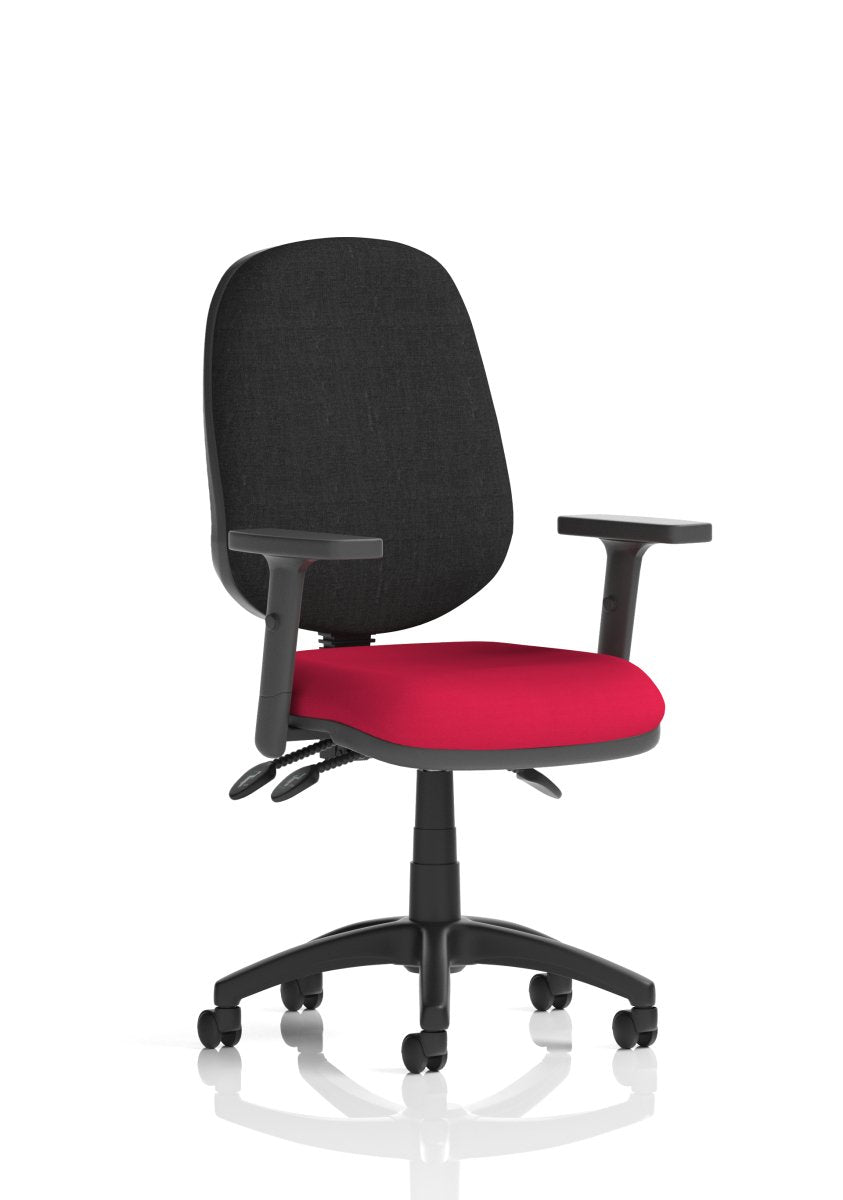 Office furniture eclipse-plus-iii-operator-chair Dynamic  Bespoke Senna Yellow  Black With Height Adjustable Arms