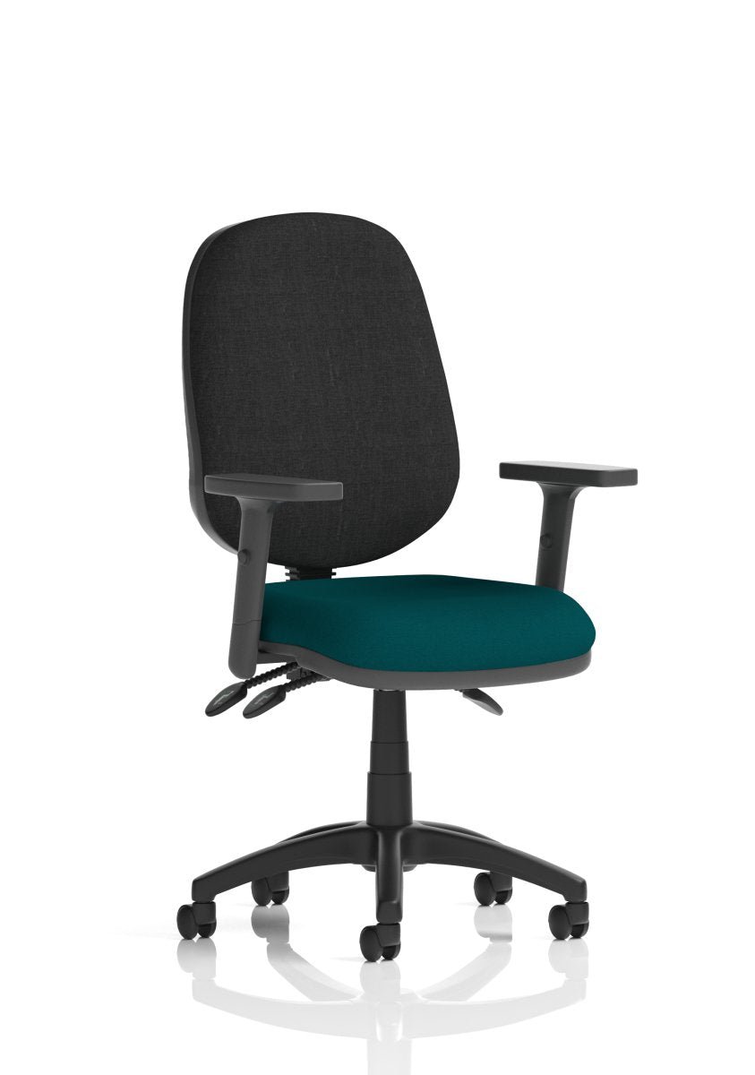 Office furniture eclipse-plus-iii-operator-chair Dynamic  Bespoke Ginseng Chilli  Black With Height Adjustable Arms