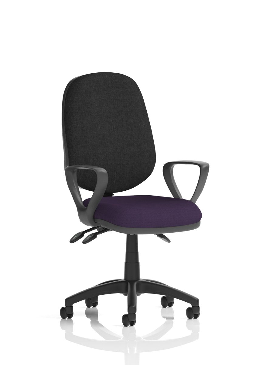 Office furniture eclipse-plus-iii-operator-chair Dynamic  Bespoke Maringa Teal  Black With Height Adjustable Arms