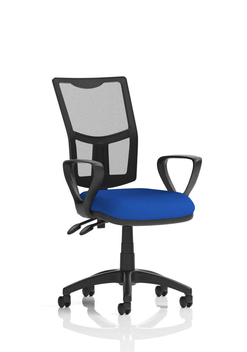 eclipse-plus-ii-mesh-back-operator-chair Dynamic  Bespoke Stevia Blue With Height Adjustable Arms   No Draughtsman Kit