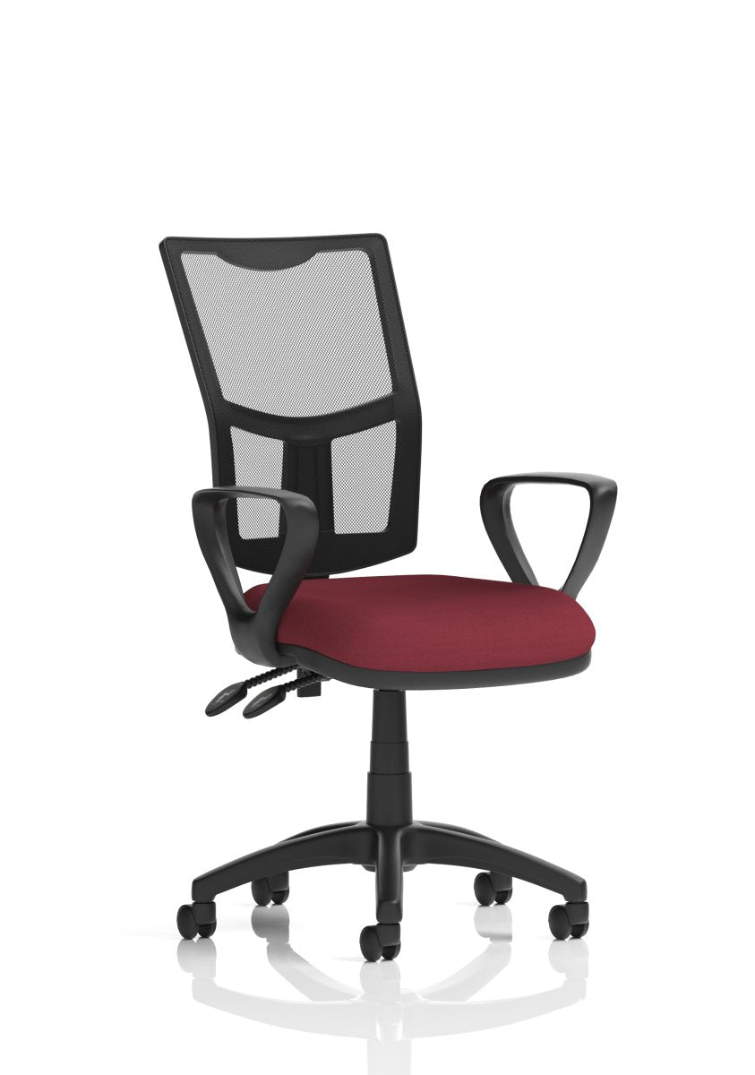 eclipse-plus-ii-mesh-back-operator-chair Dynamic  Bespoke Tabasco Orange Height Adjustable Arms   No Draughtsman Kit