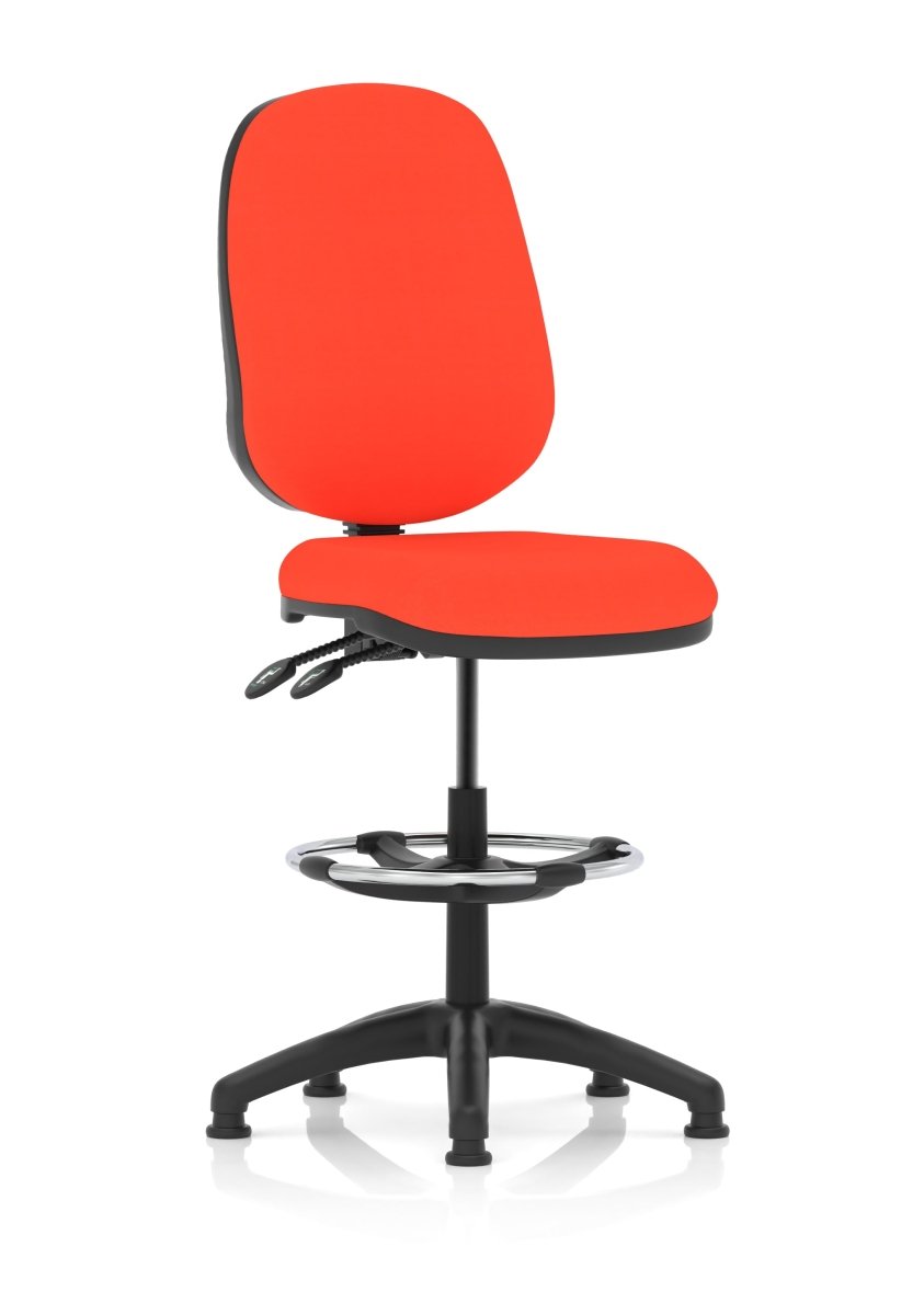 eclipse-plus-ii-operator-chair-with-hi-rise-draughtsman-kit Dynamic  Bespoke Tansy Purple  With Loop Arms 