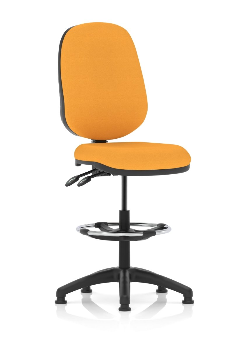 eclipse-plus-ii-operator-chair-with-hi-rise-draughtsman-kit Dynamic  Bespoke Tansy Purple  With Height Adjustable Arms 