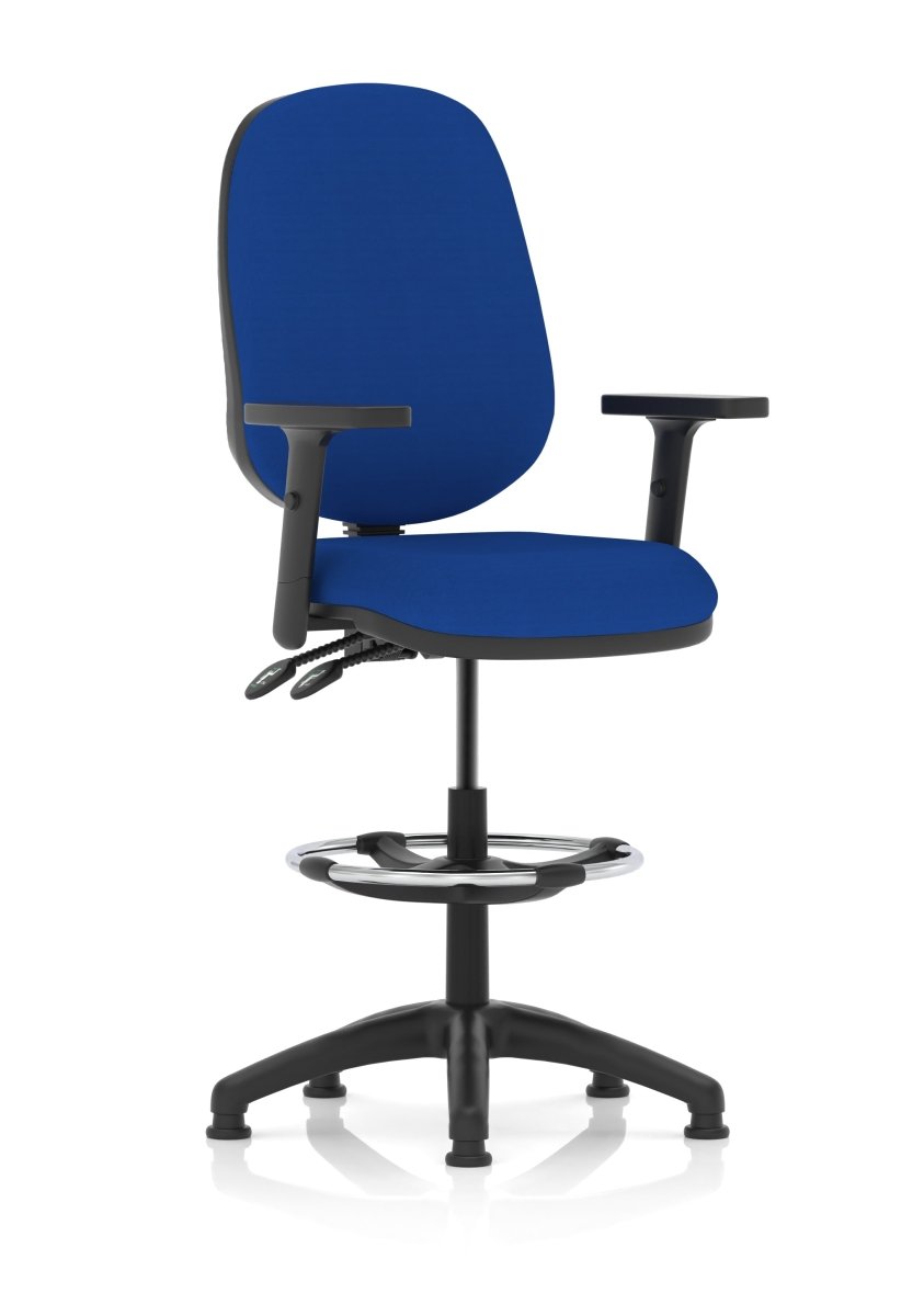 eclipse-plus-ii-operator-chair-with-hi-rise-draughtsman-kit Dynamic  Bespoke Myrrh Green  With Height Adjustable Arms 