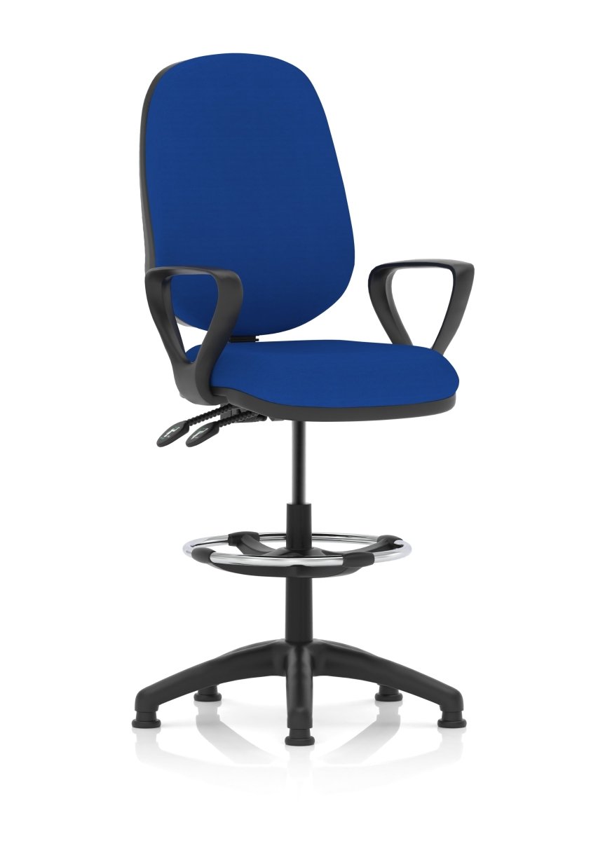 eclipse-plus-ii-operator-chair-with-hi-rise-draughtsman-kit Dynamic  Bespoke Senna Yellow  With Loop Arms 