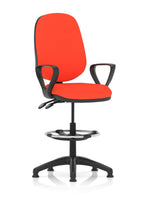 eclipse-plus-ii-operator-chair-with-hi-rise-draughtsman-kit Dynamic  Bespoke Senna Yellow  With Height Adjustable Arms 