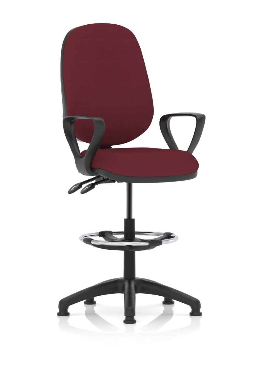 eclipse-plus-ii-operator-chair-with-hi-rise-draughtsman-kit Dynamic  Bespoke Ginseng Chilli  With Loop Arms 