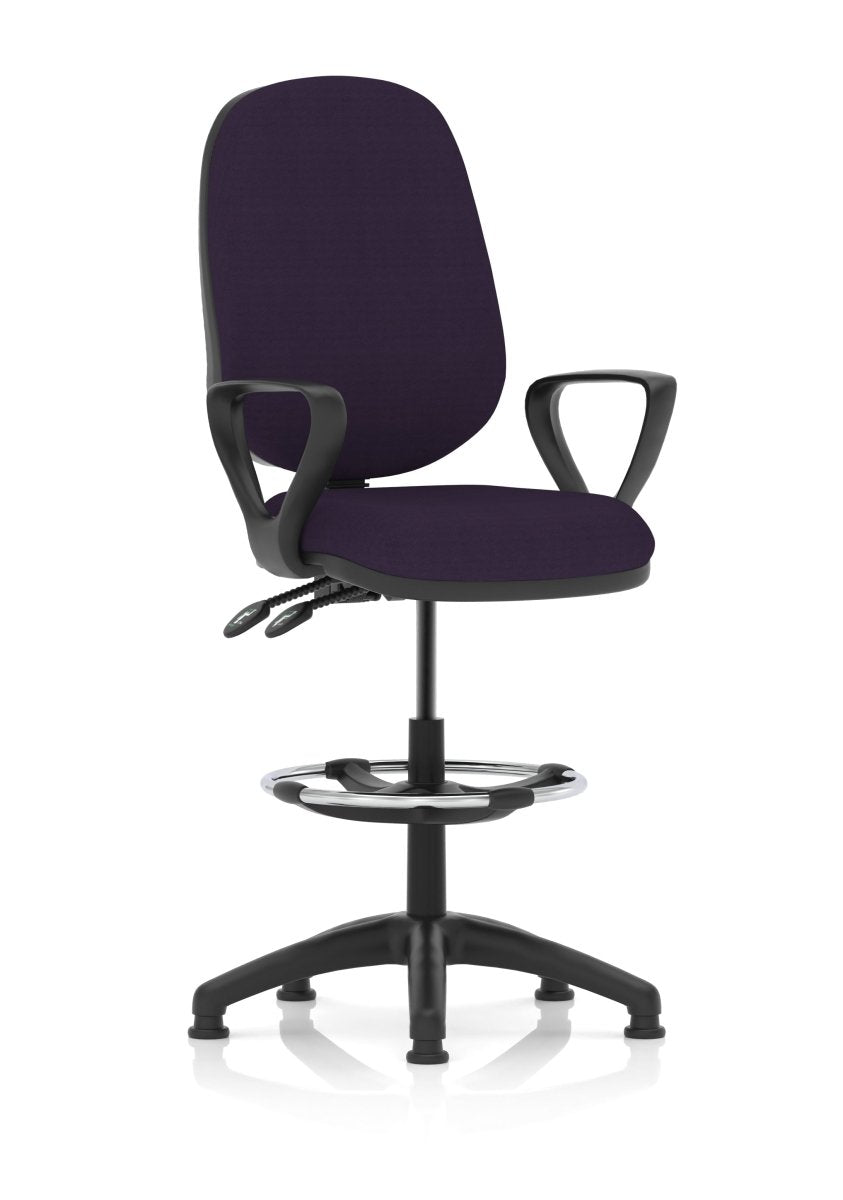 Office furniture eclipse-plus-ii-operator-chair-with-hi-rise-draughtsman-kit Dynamic  Bespoke Maringa Teal  None 