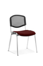 Office furniture iso-stacking-chair Dynamic  Bespoke Tansy Purple Colour Black Mesh Back 