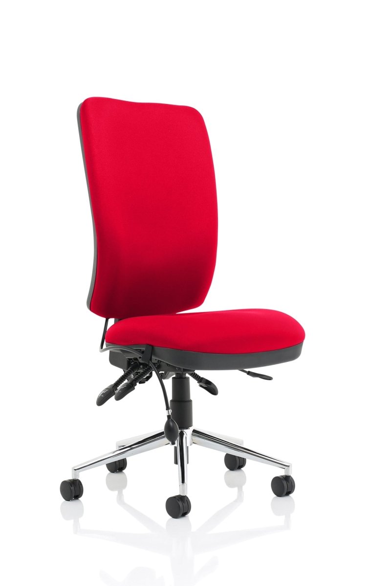 chiro-high-back-operator-chair Dynamic  Bespoke Tansy Purple  With Height Adjustable Arms Matching Bespoke Colour