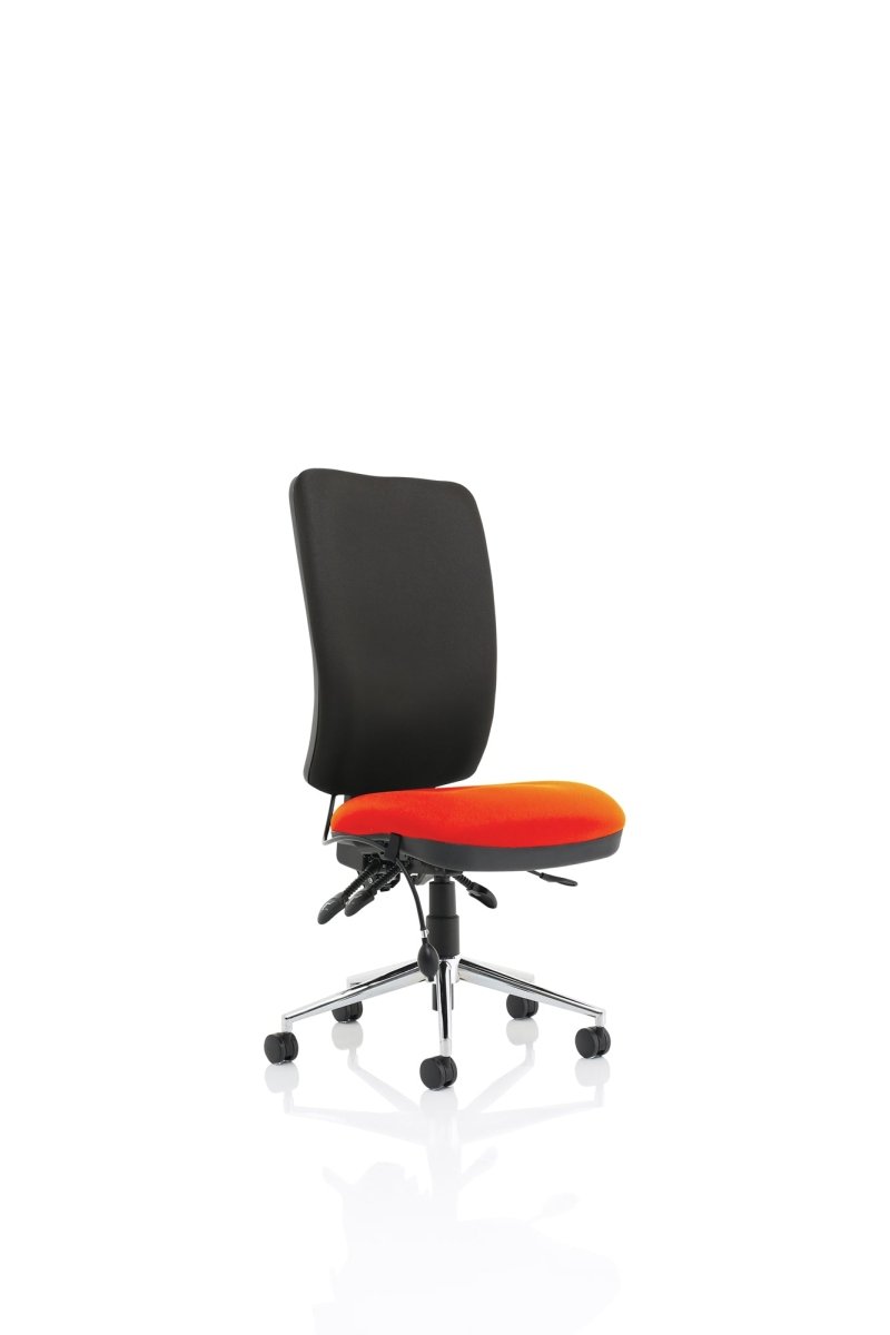 Office furniture chiro-high-back-operator-chair Dynamic  Black Fabric  With Height Adjustable Arms Black