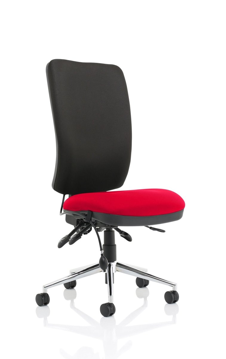 Office furniture chiro-high-back-operator-chair Dynamic  Bespoke Tansy Purple  With Height Adjustable Arms Black