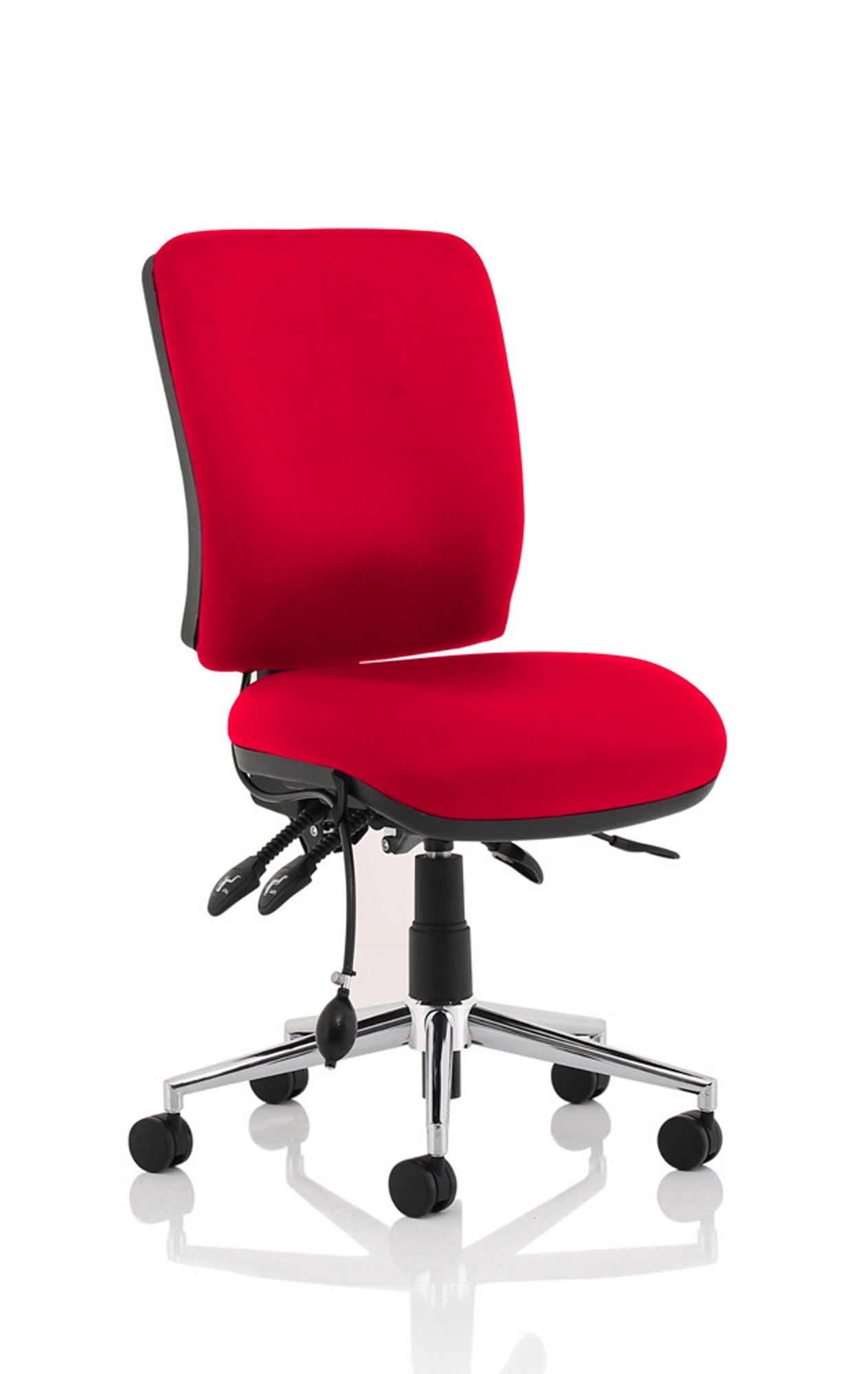 Office furniture chiro-medium-back-operator-chair Dynamic  Bespoke Ginseng Chilli  None Black