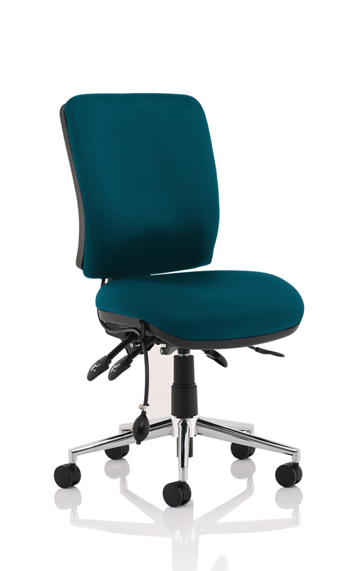 Office furniture chiro-medium-back-operator-chair Dynamic  Bespoke Maringa Teal  None Black