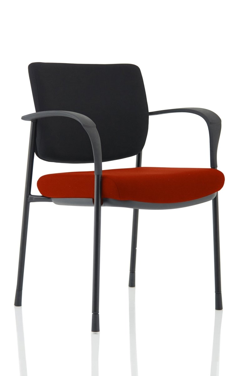 Office furniture brunswick-deluxe-visitor-chair-bespoke Dynamic  Bespoke Ginseng Chilli  Black Black Fabric