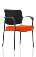 Office furniture brunswick-deluxe-visitor-chair-bespoke Dynamic  Bespoke Tabasco Orange  Black Black Fabric