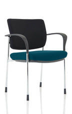 Office furniture brunswick-deluxe-visitor-chair-bespoke Dynamic  Bespoke Maringa Teal  Chrome Black Fabric