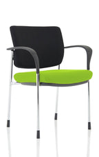 Office furniture brunswick-deluxe-visitor-chair-bespoke Dynamic  Bespoke Myrrh Green  Chrome Black Fabric