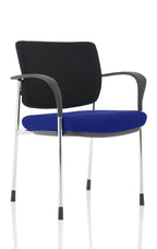 Office furniture brunswick-deluxe-visitor-chair-bespoke Dynamic  Bespoke Stevia Blue  Chrome Black Fabric