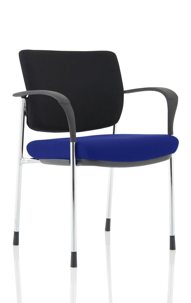 Office furniture brunswick-deluxe-visitor-chair-bespoke Dynamic  Bespoke Stevia Blue  Chrome Black Fabric