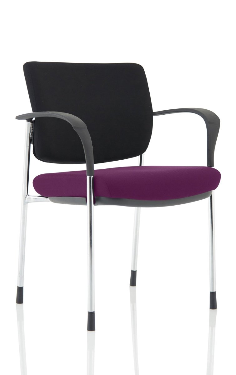 Office furniture brunswick-deluxe-visitor-chair-bespoke Dynamic  Bespoke Tansy Purple  Chrome Black Fabric