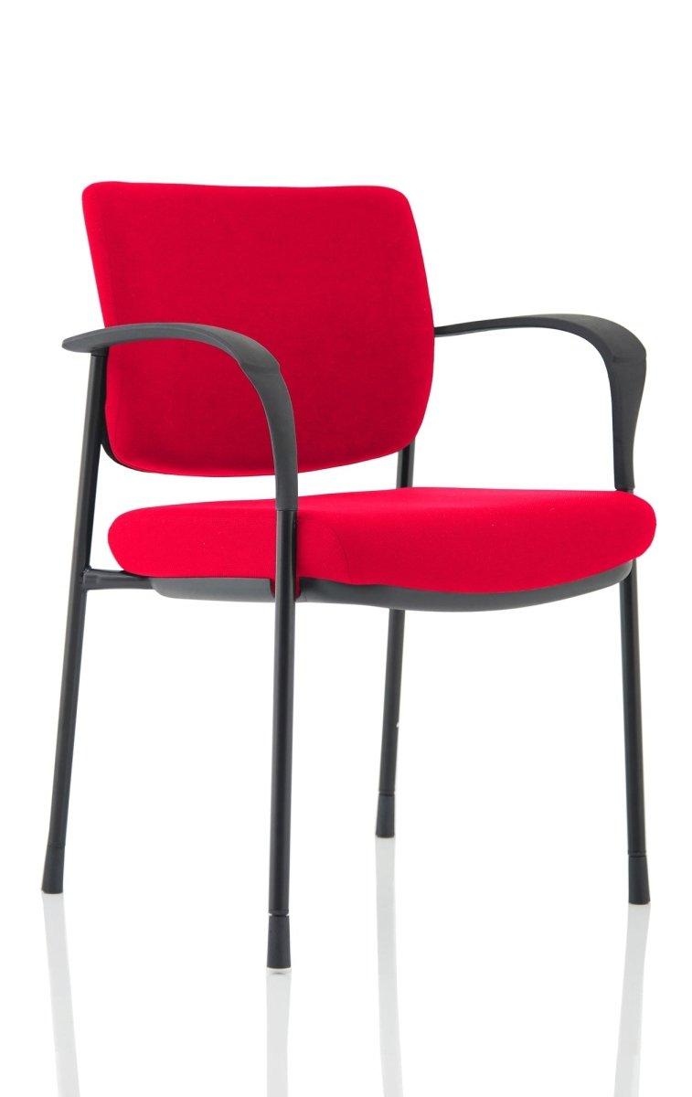Office furniture brunswick-deluxe-visitor-chair-bespoke Dynamic  Bespoke Ginseng Chilli  Black Matching Bespoke Fabric
