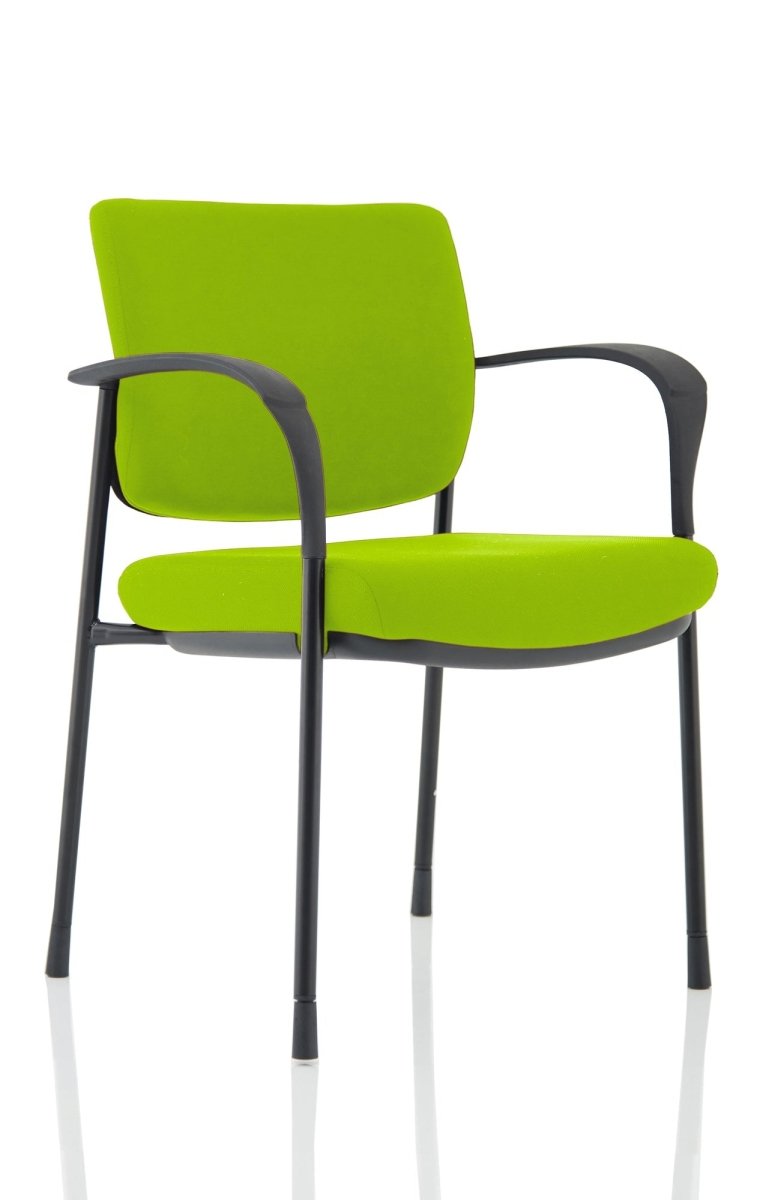 Office furniture brunswick-deluxe-visitor-chair-bespoke Dynamic  Bespoke Senna Yellow  Black Matching Bespoke Fabric