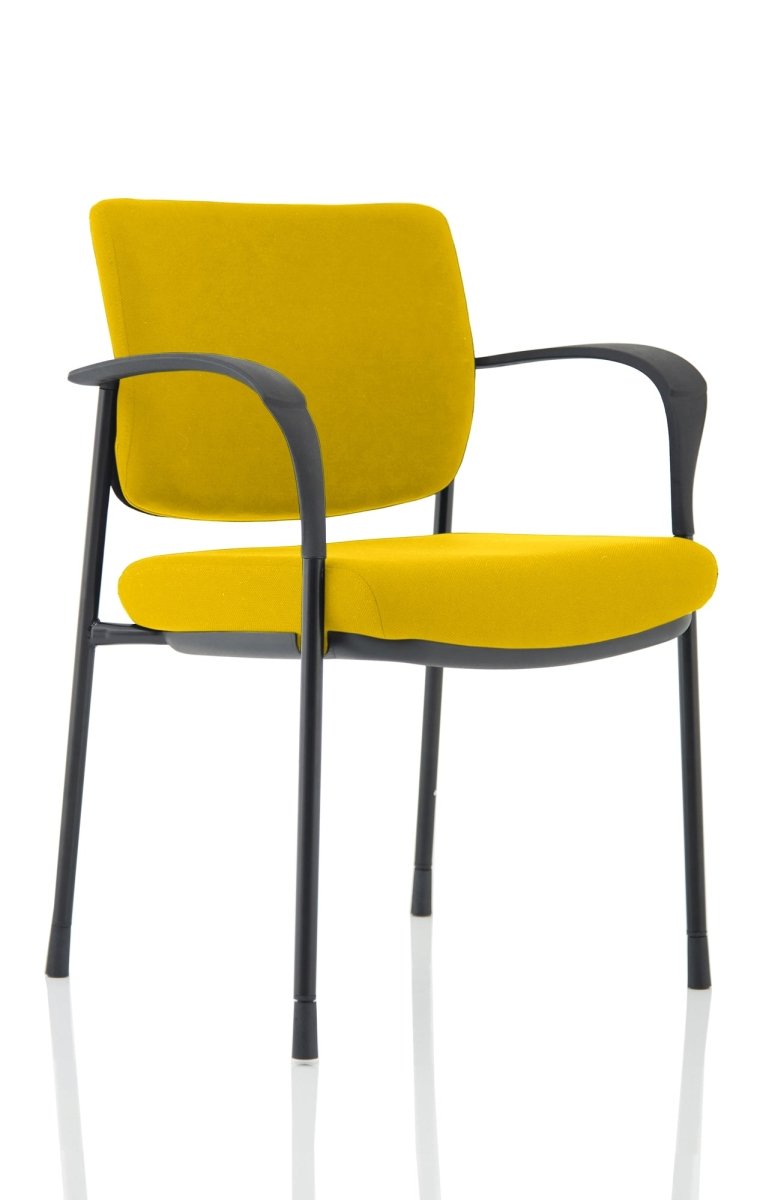 Office furniture brunswick-deluxe-visitor-chair-bespoke Dynamic  Bespoke Stevia Blue  Black Matching Bespoke Fabric
