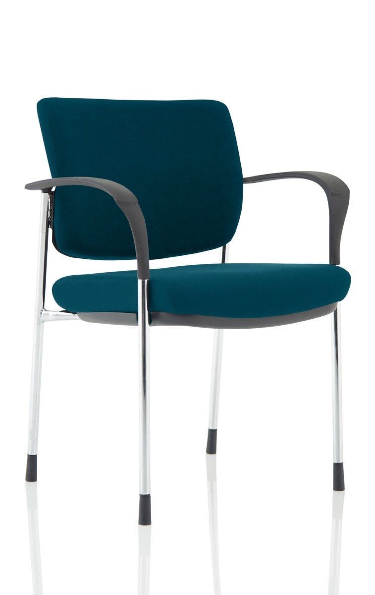 Office furniture brunswick-deluxe-visitor-chair-bespoke Dynamic  Bespoke Myrrh Green  Chrome Matching Bespoke Fabric