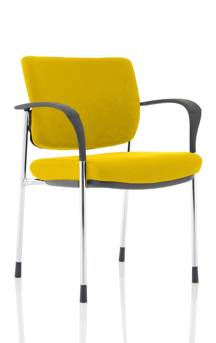 Office furniture brunswick-deluxe-visitor-chair-bespoke Dynamic  Bespoke Stevia Blue  Chrome Matching Bespoke Fabric