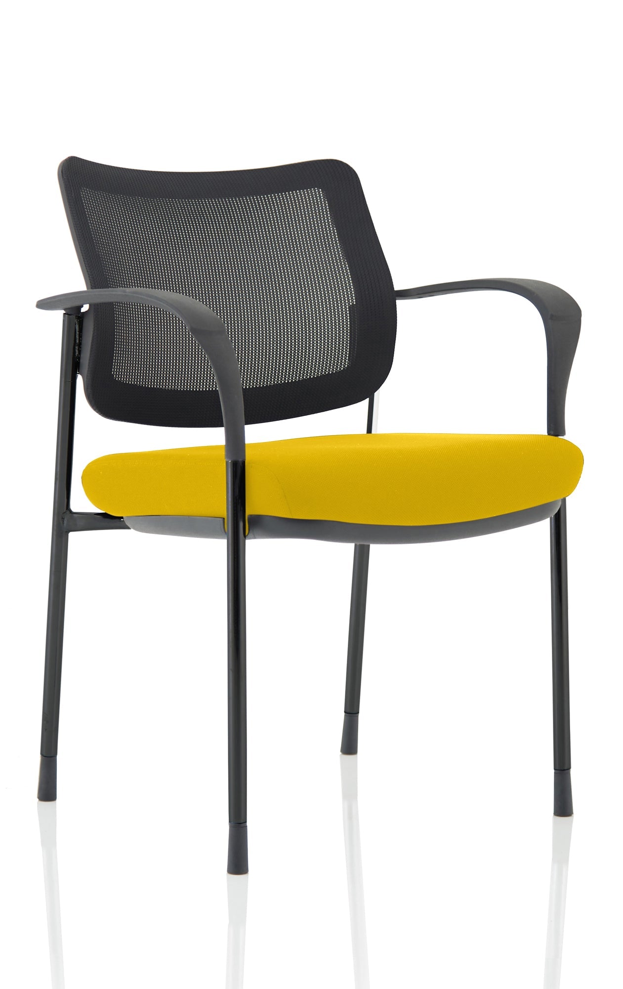 Office furniture brunswick-deluxe-visitor-chair-bespoke Dynamic  Bespoke Tabasco Orange  Black Black Mesh