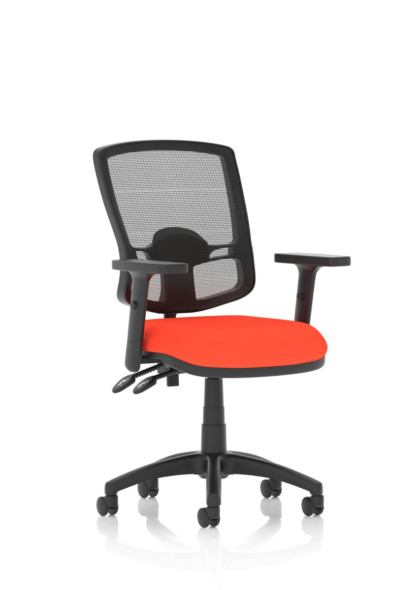 eclipse-plus-ii-deluxe-mesh-back-operator-chair Dynamic  Bespoke Maringa Teal  With Loop Arms No Draughtsman Kit