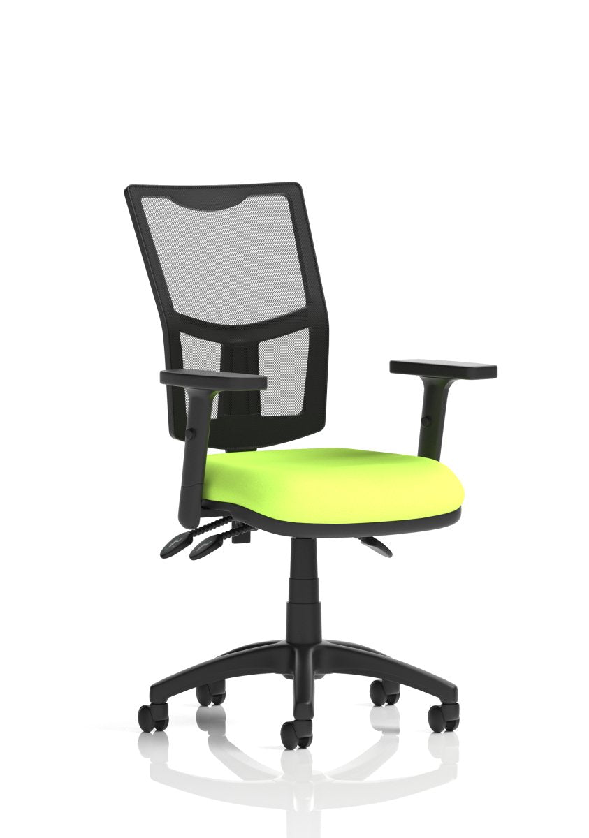 Office furniture eclipse-plus-iii-mesh-back-operator-chair Dynamic  Bespoke Stevia Blue  With Height Adjustable Arms 