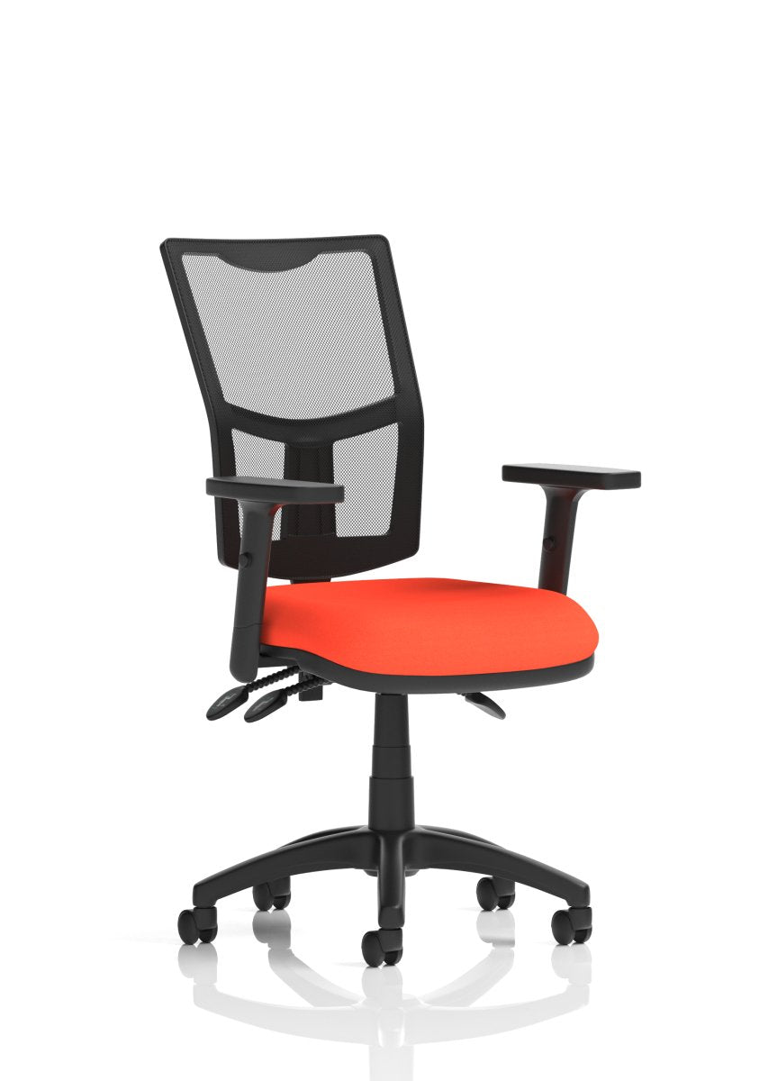 Office furniture eclipse-plus-iii-mesh-back-operator-chair Dynamic  Bespoke Senna Yellow  With Height Adjustable Arms 
