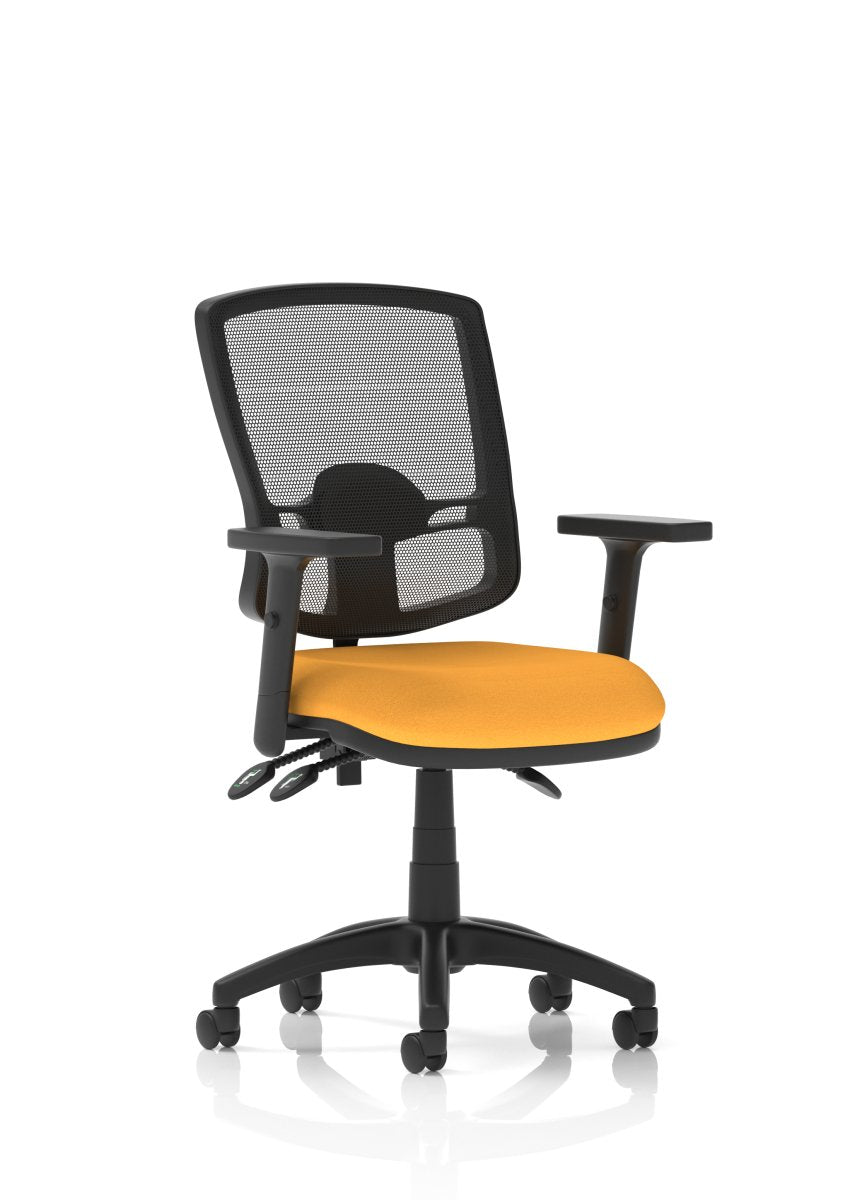 eclipse-plus-iii-deluxe-mesh-back-operator-chair Dynamic  Bespoke Tabasco Orange  With Height Adjustable Arms 