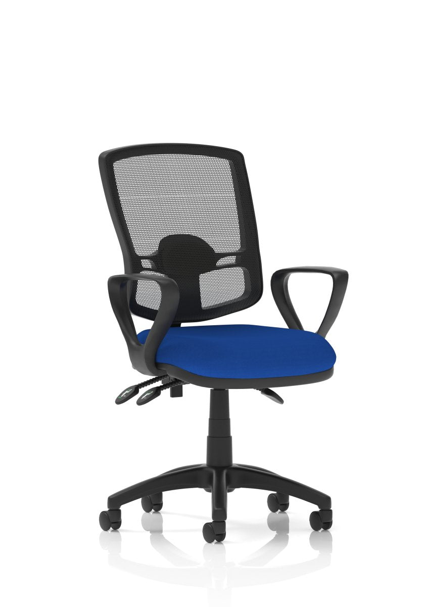 Office furniture eclipse-plus-iii-deluxe-mesh-back-operator-chair Dynamic  Bespoke Myrrh Green  With Loop Arms 