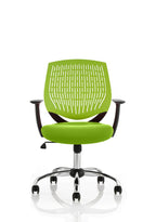 Office furniture dura-operator-chair Dynamic  White  Bespoke Myrrh Green With Arms